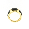Anello a fascia in argento ed onice