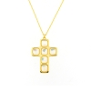 Collana con croce in argento e mapdreperla