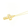 Collana con croce in argento e mapdreperla