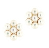 Orecchini in argento con perle a fiore