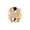 Anello a petali in argento e zirconi