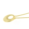 Collana con creola in argento satinato e zirconi