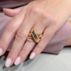 Anello in argento a fasce incrociate con zirconi