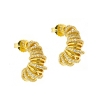Orecchini multi linee in argento e zirconi