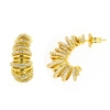 Orecchini multi linee in argento e zirconi