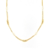 Collana lunga in argento dorato e perle