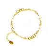Bracciale in argento dorato e perle