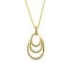 Collana con pendente a tripla goccia in argento e zirconi
