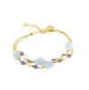 Bracciale in argento acquamarina e perle