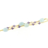 Bracciale in argento acquamarina e perle