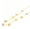 Girocollo in argento dorato con zirconi colorati