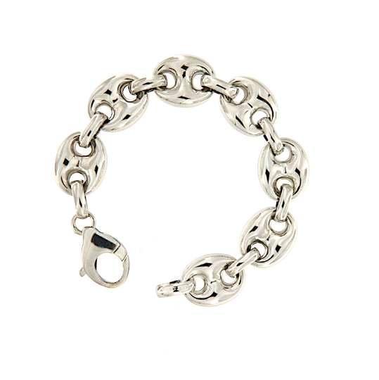 Bracciale in argento maglia marina