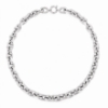 Collana in argento  maglia forzatina battuta media