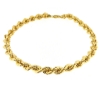 Collana maglia corda in argento dorato