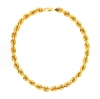 Collana maglia corda in argento dorato