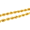 Collana maglia corda in argento dorato