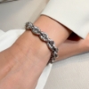 Bracciale maglia a corda in argento