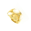 Anello in argento con cabochon di madreperla e zirconi