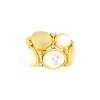Anello in argento con cabochon di madreperla e zirconi