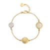 Bracciale in argento con saponette in zirconi e madreperla tonda
