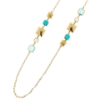 Collana in argento e paste vitree blu