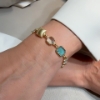Bracciale in argento e paste vitree blu