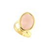Anello in argento con quarzo rosa ovale