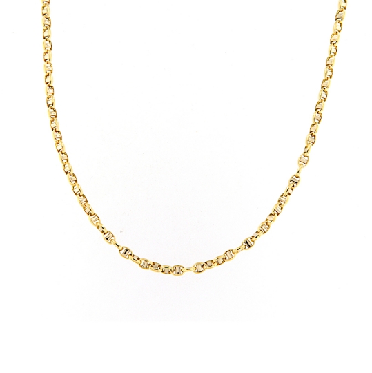 Collana in oro maglia traversino