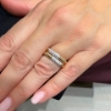 Anello a doppia fascia tubogas con diamanti