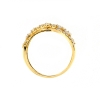 Anello a fascia incrociata in oro e diamanti